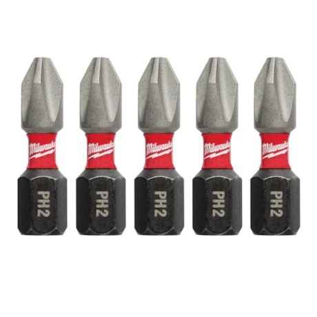 Jogo de Bits Phillips de Impacto PH2 x 25mm Forma E com 5 Peças 48-32-4601 MILWAUKEE-a514289e-61d0-4d49-8d4f-9bac1f63a58d