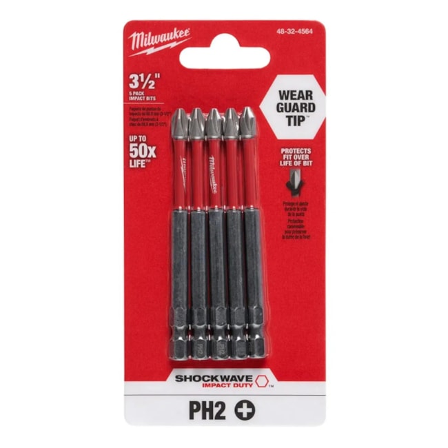Jogo de Bits Phillips de Impacto PH2 x 89mm Forma E com 5 Peças 48-32-4564 MILWAUKEE-2c36c317-bd20-4bff-9ea4-f4ae6dc8ac56