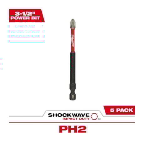Jogo de Bits Phillips de Impacto PH2 x 89mm Forma E com 5 Peças 48-32-4564 MILWAUKEE-554a14d6-0fee-49c3-a753-6d6b0fbce7c7
