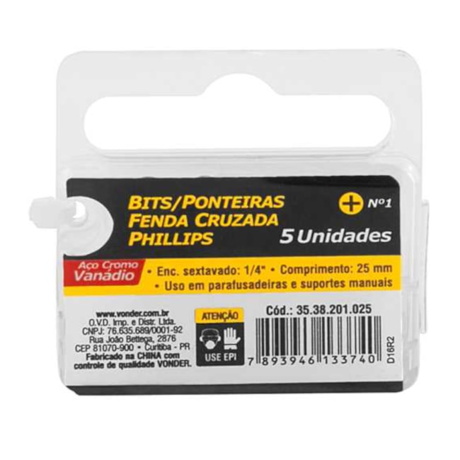 Jogo de Bits Phillips Encaixe 1/4
