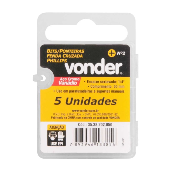 Jogo de Bits Phillips Encaixe 1/4