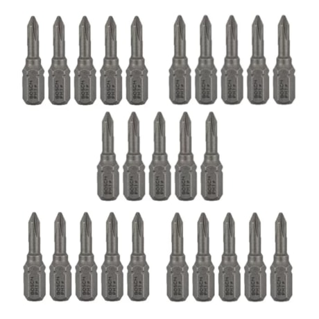 Jogo de Bits Phillips Nº1 x 25mm Encaixe 1/4