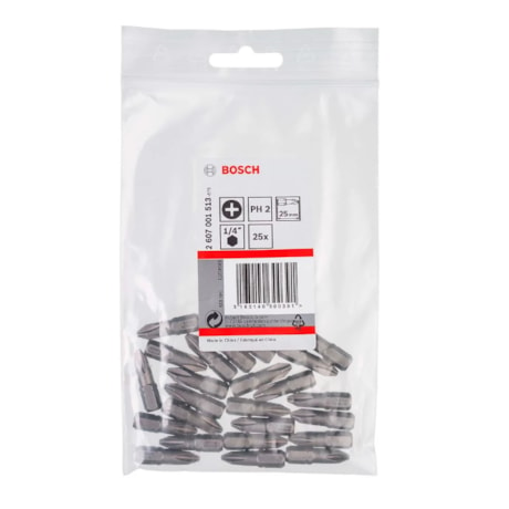 Jogo de Bits Phillips Nº2 x 25mm Encaixe 1/4