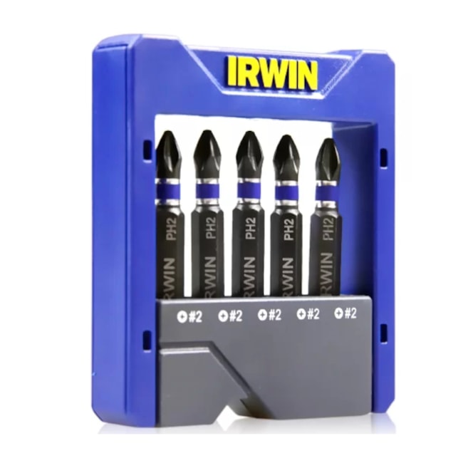 Jogo de Bits Phillips PH2 Power Impact com 5 Peças 1865325 IRWIN-02c4dc1a-ab43-4d58-a8d3-d590e8909fd7