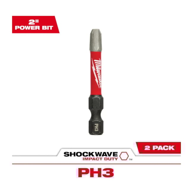 Jogo de Bits Phillips PH3 X 50mm Shockwave com 2 Peças 48-32-4963 MILWAUKEE-86e5b980-9ac8-4d3e-b59f-3d82ffa665e5