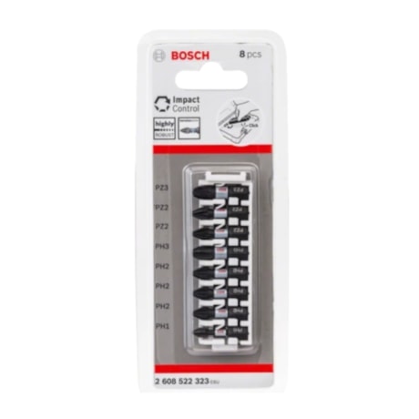 Jogo de Bits Phillips/Pozidriv Encaixe 1/4