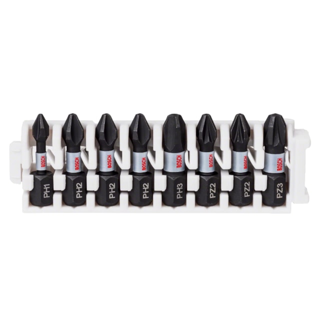 Jogo de Bits Phillips/Pozidriv Encaixe 1/4