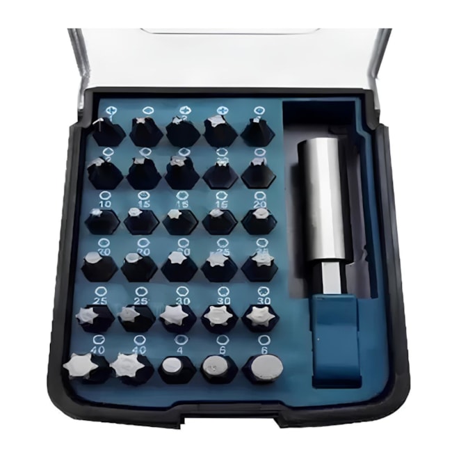 Jogo de Bits Phillips/Pozidriv/Torx Encaixe 1/4