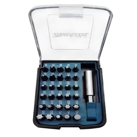 Jogo de Bits Phillips/Pozidriv/Torx Encaixe 1/4