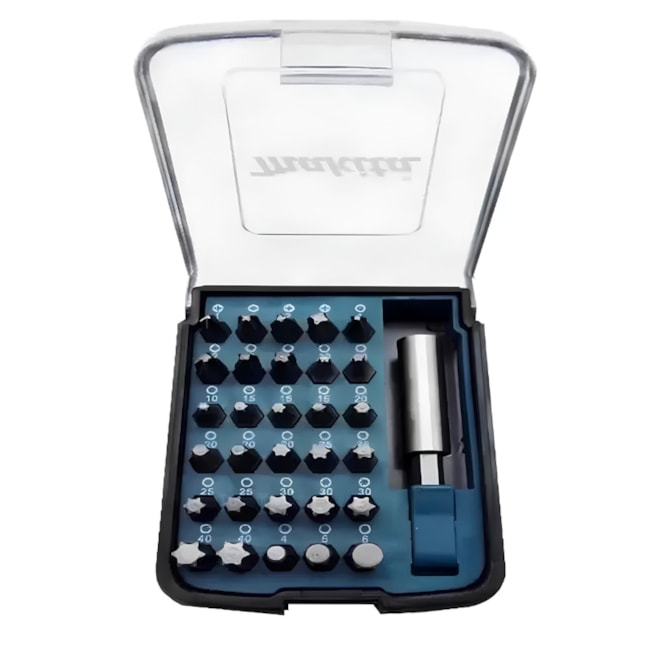 Jogo de Bits Phillips/Pozidriv/Torx Encaixe 1/4