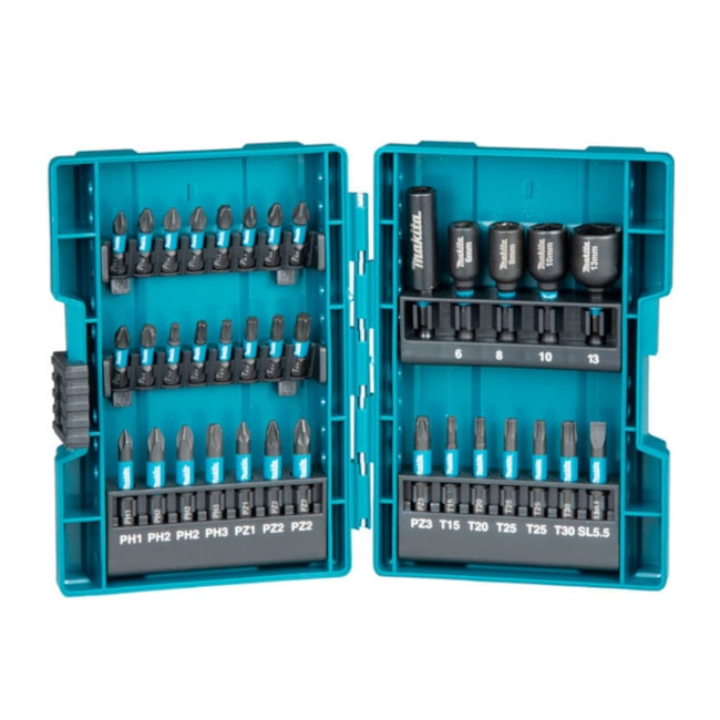 Jogo de Bits Phillips/Pozidriv/Torx/Fenda com 35 Peças B-66880 MAKITA-72e889bf-070a-4fc7-b139-fa575f38a696