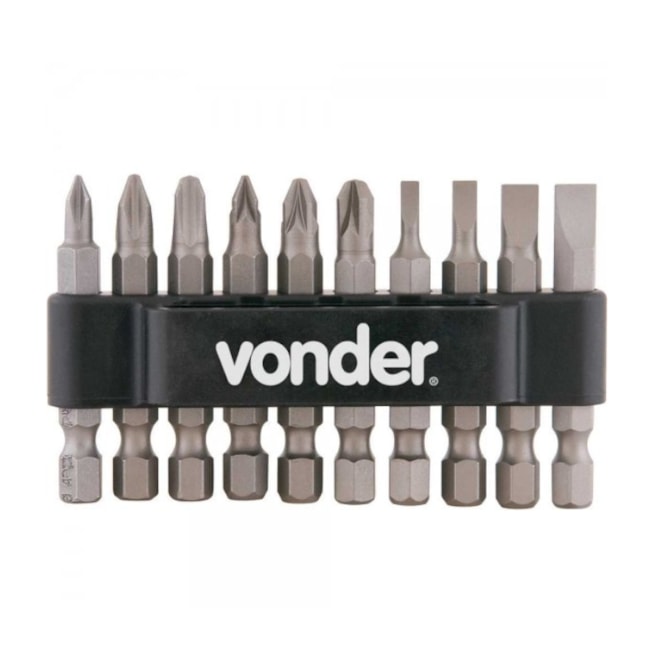 Jogo de Bits / Ponteiras Encaixe Sextavado 1/4'' 10 Peças 3538100000 VONDER-8dbaf5d1-dd87-4c1b-a778-5390196adb3c