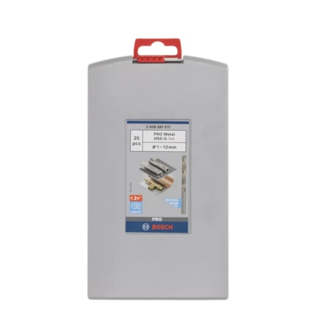 Jogo de Broca Aço Rápido HP HSS-G DIN 338N 1.0 a 13.0mm de 25 Peças 2608587017 BOSCH-3a0a6631-00e5-44a1-8a38-5247e440c663