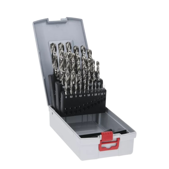 Jogo de Broca Aço Rápido HP HSS-G DIN 338N 1.0 a 13.0mm de 25 Peças 2608587017 BOSCH-b9539c24-815d-4bef-a3a3-016706102f23