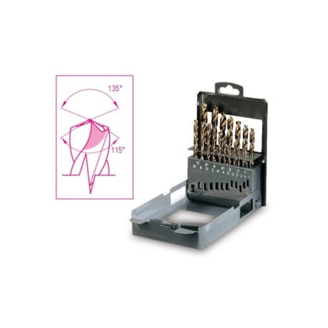 Jogo de Broca Aço Rápido para Metais 1.0 a 10.0mm 19 Peças Afiacao Cruz 416/SP19 BETA-344b6ca3-0898-49f1-bd09-1728c95ec8b2