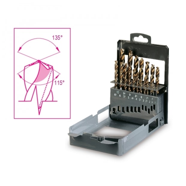 Jogo de Broca Aço Rápido para Metais 1.0 a 10.0mm 19 Peças Afiacao Cruz 416/SP19 BETA-77e21411-61e1-4dd0-9b43-c08aaa38aeb6