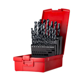 Jogo de Broca HP HSS DIN 338N 1.0 A 10.2mm Revenida 29 Peças A190206 DORMER