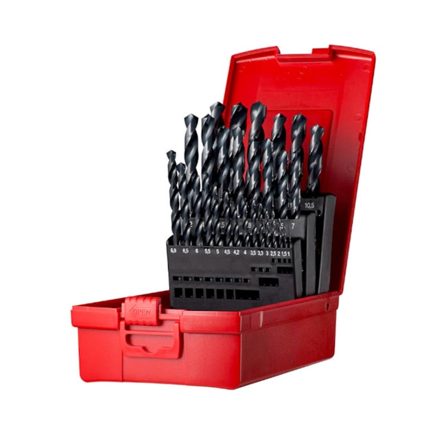 Jogo de Broca HP HSS DIN 338N 1.0 A 10.2mm Revenida 29 Peças A190206 DORMER-130d6dbb-b04d-4c82-b942-94f377519fcb