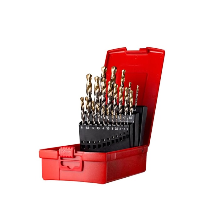 Jogo de Broca HP HSS DIN 338N 1.00 a 10.5mm TIN com 24 Peças A095200 DORMER-ea2690d7-26d6-42bd-944d-320c06278c7a