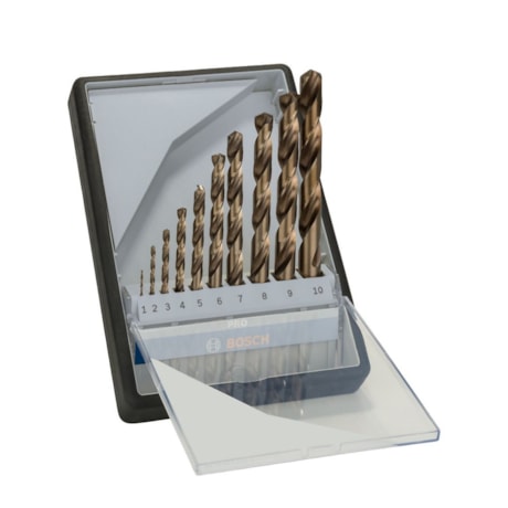 Jogo de Broca para Metal PRO Stainless Steel HSS-Co 1,0-10,0mm com 10 Peças 2607019925