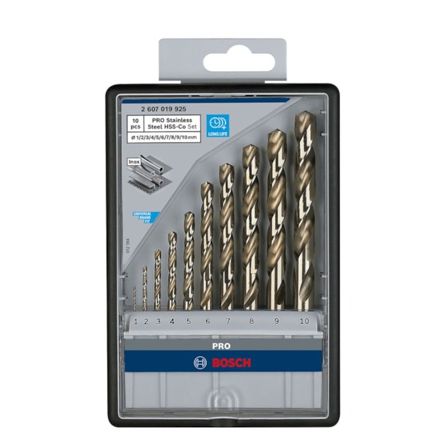 Jogo de Broca para Metal PRO Stainless Steel HSS-Co 1,0-10,0mm com 10 Peças 2607019925-e95cb734-6c09-4fa2-94d3-1bf1b665de43