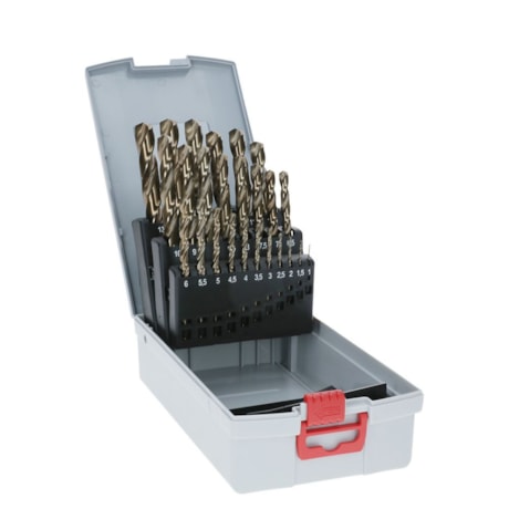 Jogo de Broca para Metal PRO Stainless Steel HSS-Co 1,0-13,0mm com 25 Peças 2608587018 BOSCH