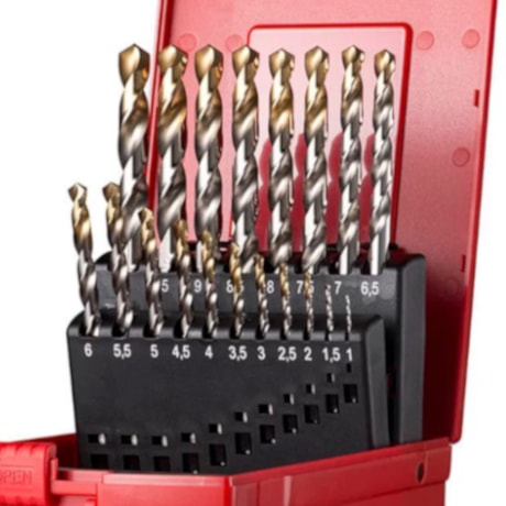 Jogo de Brocas 1 à 10mm Din 338 com Afiação em Cruz 19 Peças A002 DORMER -f1780443-132f-4550-86e5-6d0eedb245dd