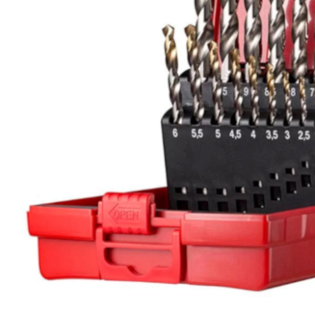 Jogo de Brocas 1 à 10mm Din 338 com Afiação em Cruz 19 Peças A002 DORMER -408554d2-ab13-4662-a69e-1e46f3c1894f