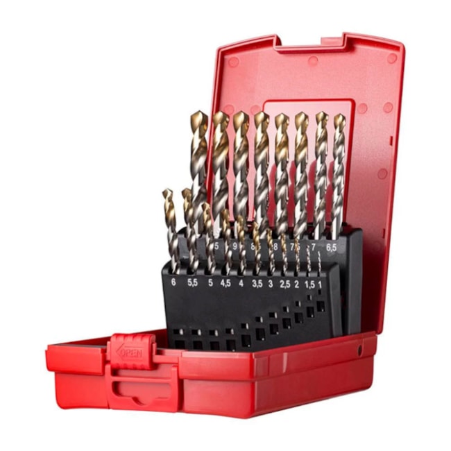 Jogo de Brocas 1 à 10mm Din 338 com Afiação em Cruz 19 Peças A002 DORMER -05a867e3-a9bf-44f6-87d5-7d97d71cac53