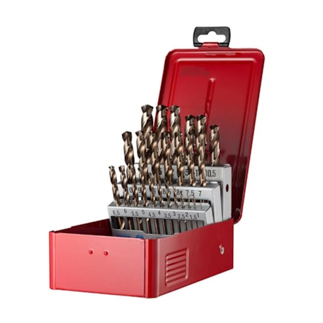 Jogo de Brocas 1 à 13mm HP HSS-E DIN 338 Afiação em Cruz 25 Peças A777 DORMER-9f64abb8-727c-497f-ba67-9f1fc6759c76