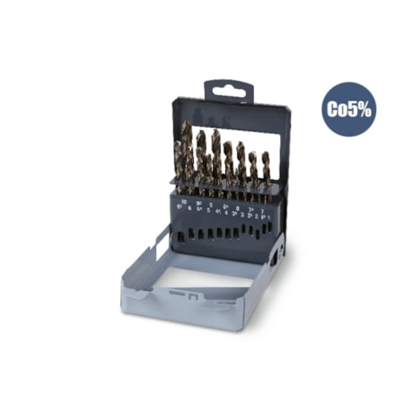 Jogo de Brocas Aço Rápido HSS-Co para Metais 1.0 a 10.0mm 19 Peças 415CO/SP19 BETA-54448837-a192-4b2d-aeaf-4434e54f1c00