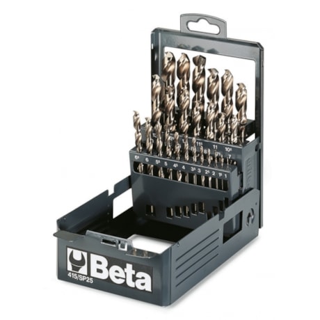 Jogo de Brocas Aço Rápido HSS-Co para Metais 1.0 a 13.0mm 25 Peças 415/SP25 BETA-f1304460-7664-4cea-8958-58f391d4c0b2