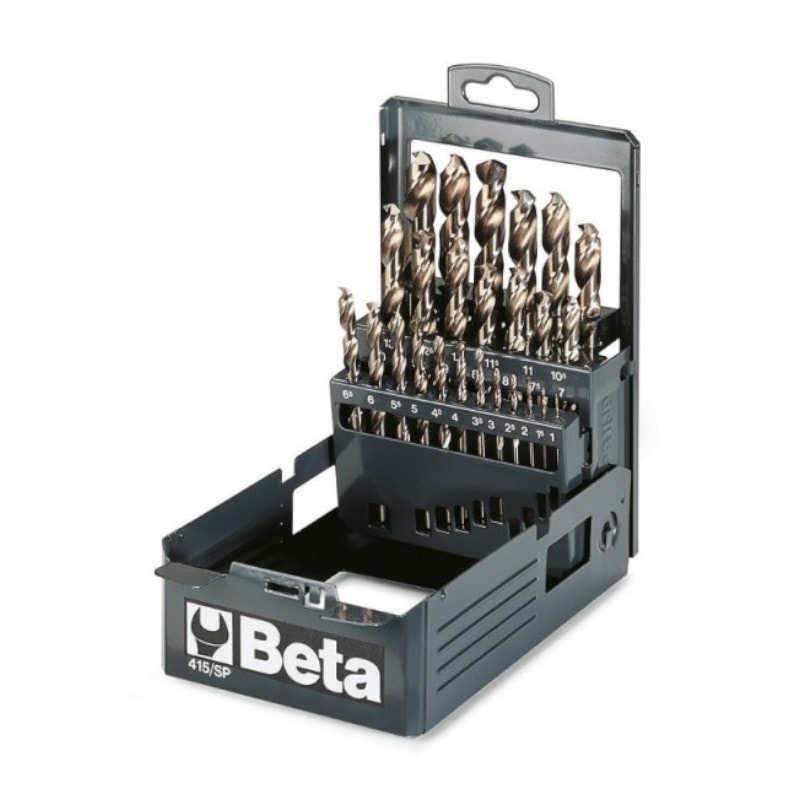 Jogo de Brocas Aço Rápido HSS-Co para Metais 1.0 a 13.0mm 25 Peças