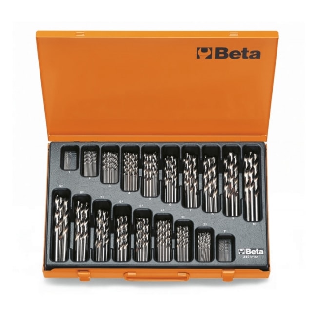 Jogo de Brocas Aço Rápido para Metais 1.0 a 10.0mm 150 Peças 412/C150 BETA-2de066b9-8927-4340-8f7c-3b272972f34f
