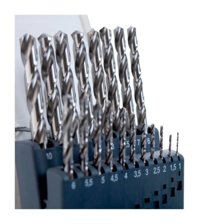 Jogo de Brocas Aço Rápido para Metais 1 à 10mm Din 338 19 Peças TW104 LENOX TWILL-06b7503b-4eb7-42f1-b136-51de44f26406