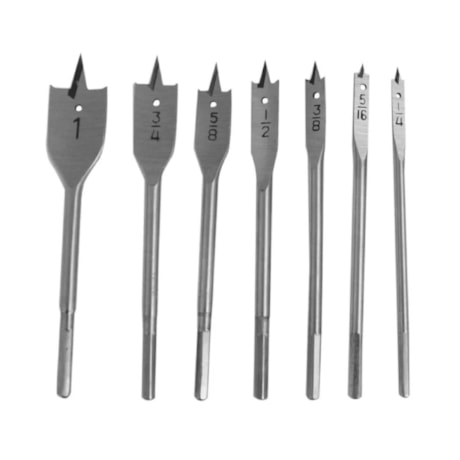 Jogo de Brocas Chata para Madeira 1/4'' a 1'' 7 Peças 5304000141 VONDER-56f4ec22-a3ce-46da-b46d-10cb89ef4333