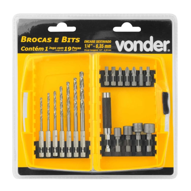 Jogo de Brocas e Bits com 19 peças 5353019000 VONDER-6bdc7c33-24a0-4f6f-8cf6-b4671da96f4e