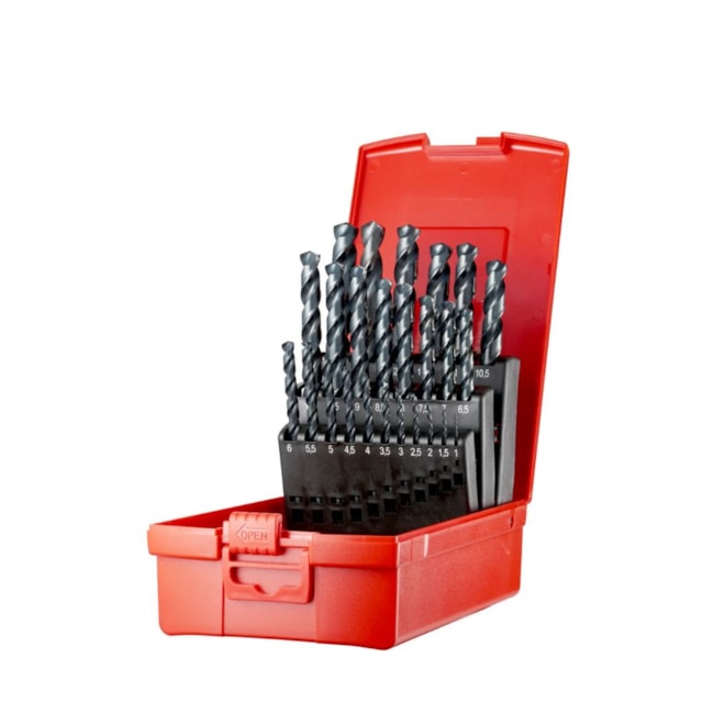 Jogo de Brocas HP HSS DIN 338 1.0 a 13.0mm Inox com 25 Peças Revenido A188204 DORMER-8d1ba4d8-379b-4ef7-9fdc-3945b32e812e