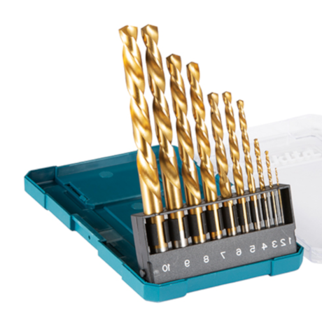 Jogo de Brocas HP HSS Tin 1.0 a 10mm 10 Peças D-72849 MAKITA-5ff22438-2f81-46ea-a713-59389a02d7ab