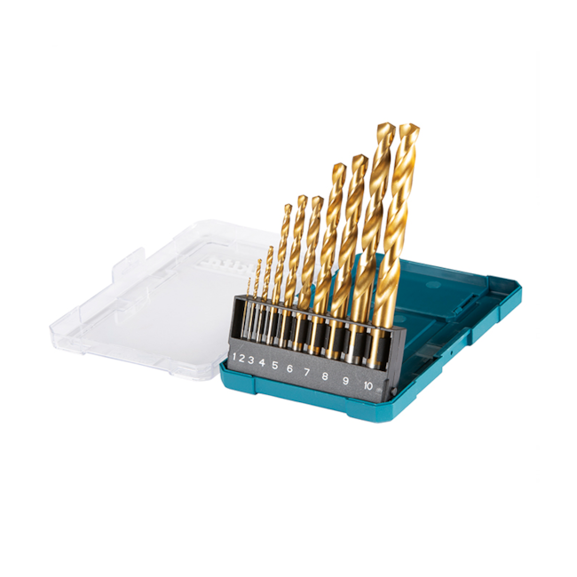 Jogo de Brocas HP HSS Tin 1.0 a 10mm 10 Peças D-72849 MAKITA-66714ede-678f-4f75-9d23-51fd88bda178