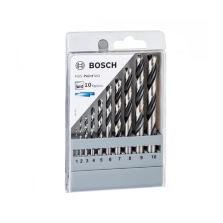 Jogo de Brocas HSS 1 a 10mm Afiação Cruz 10 Peças 2608577348 BOSCH-992538e5-f43c-4248-be5b-fa4ae7df2c58