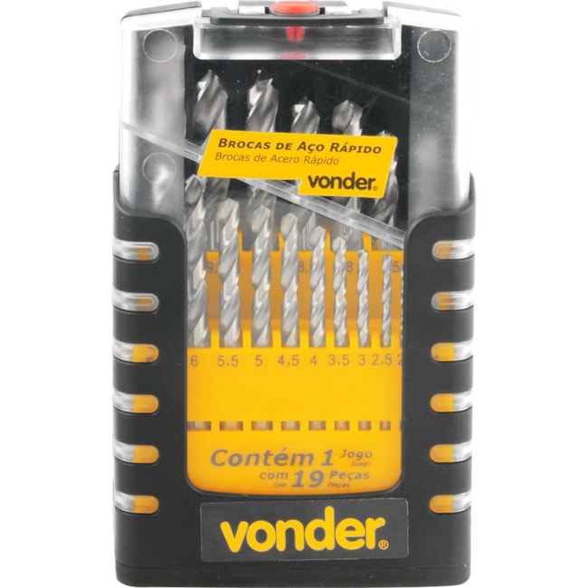 Jogo de Brocas HSS 1 a 10mm com 19 Peças 5353019110 VONDER-9582ce31-d2cb-4d82-865c-a93d43f3b4b1