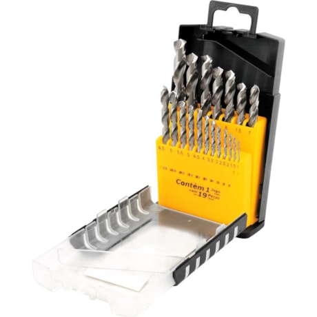 Jogo de Brocas HSS 1 a 10mm com 19 Peças 5353019110 VONDER-3aeedb72-d3d5-4033-94a3-1e4d47a0031d