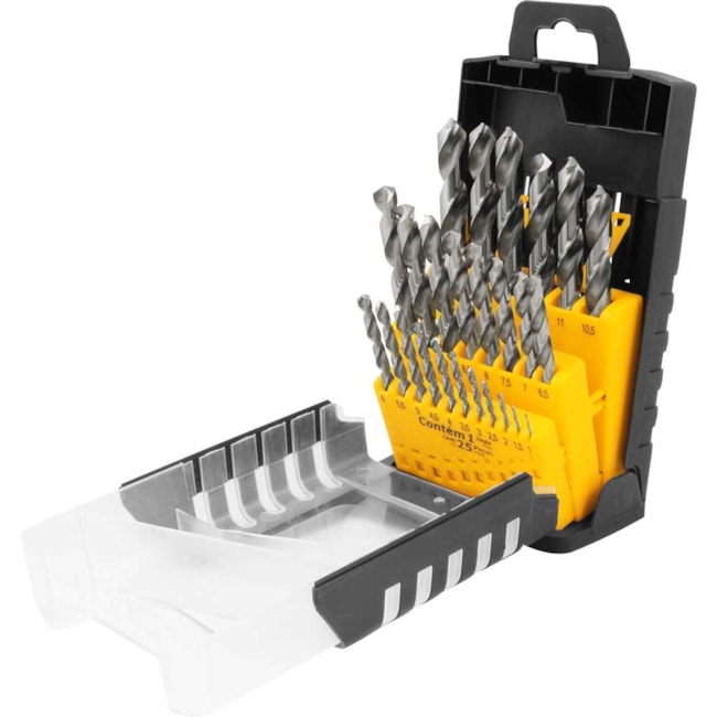 Jogo de Brocas HSS 1 a 13mm com 25 Peças 5353025113 VONDER-bca724ae-61fc-45b9-93c0-0dfacf4aee94