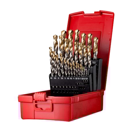 Jogo de Brocas HSS 1 a 13mm TIN 29 Peças A095206 DORMER-8864aab7-c6b4-414b-b0a0-54df2911d8ad