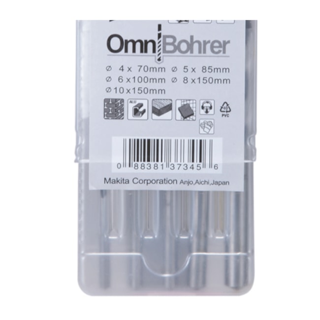 Jogo de Brocas Multilateral 4mm a 10mm com 5 Peças D-36712 MAKITA-536001e8-c798-4cc9-a4d0-16611817aa3a