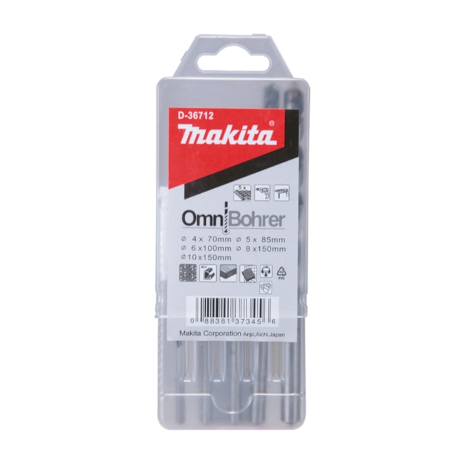 Jogo de Brocas Multilateral 4mm a 10mm com 5 Peças D-36712 MAKITA-6238e260-a37d-4ffa-af1f-cdfe138e38a3
