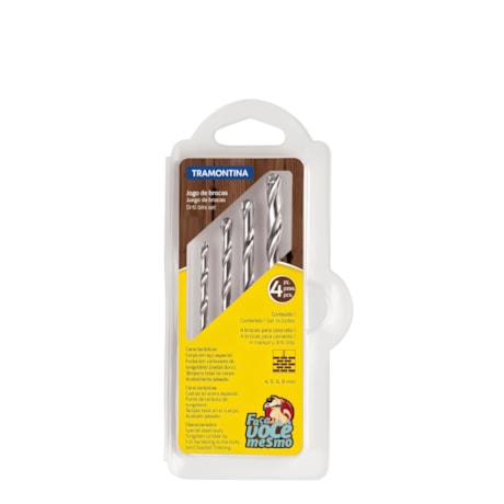 Jogo de Brocas para Concreto 4 Peças 4 à 8mm 43408510 TRAMONTINA MASTER-a6af868d-2795-4b71-8e72-d0d83f342c91