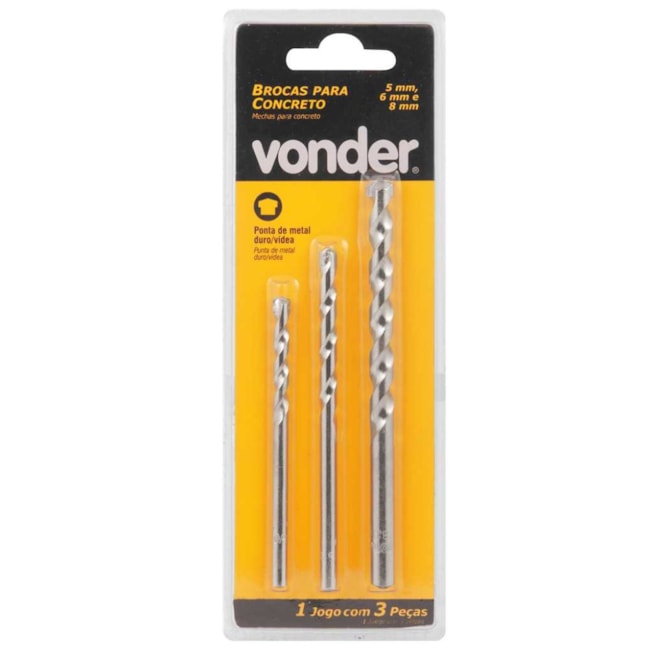 Jogo de Brocas para Concreto 5mm a 8mm 3 Peças 5361005008 VONDER-2a53e664-2fa3-4b46-b177-0141da5322d8