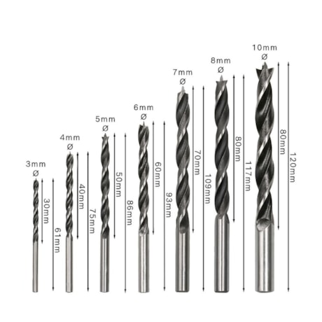 Jogo de Brocas para Madeira PRO Wood 3,0-10,0mm 7 Peças 2607017034 BOSCH-f857eccd-6426-45c8-a1b9-b15f288bd6a2